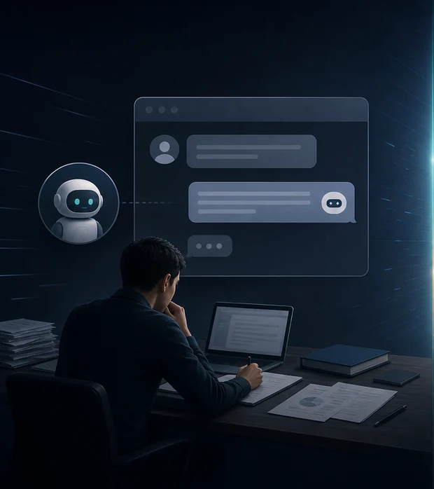 传统 Chatbot 使用方式示意图
